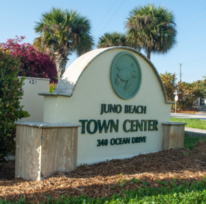 juno beach town center sign